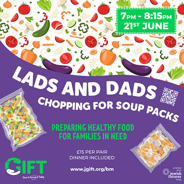 Lads and Dads: Soup pack chopping flyer