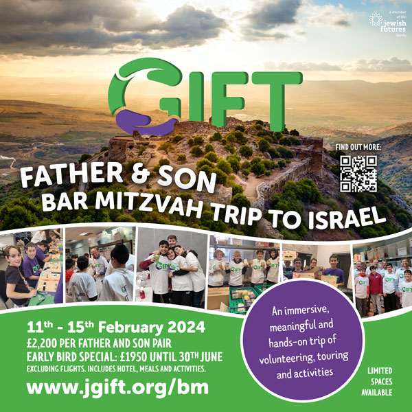 Father & Son Israel Bar Mitzvah trip flyer