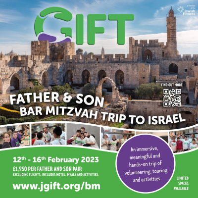 GIFT Father and Son Bar Mitzvah Trip to Israel