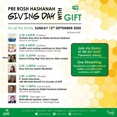 Pre Rosh Hasonah Giving Day with GIFT