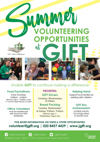 Summer Volunteering Opportunities at GIFT