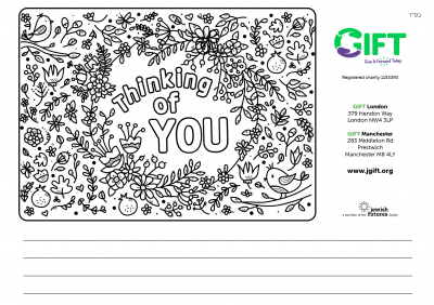 Thinking of you card (For the elderly or isolated)